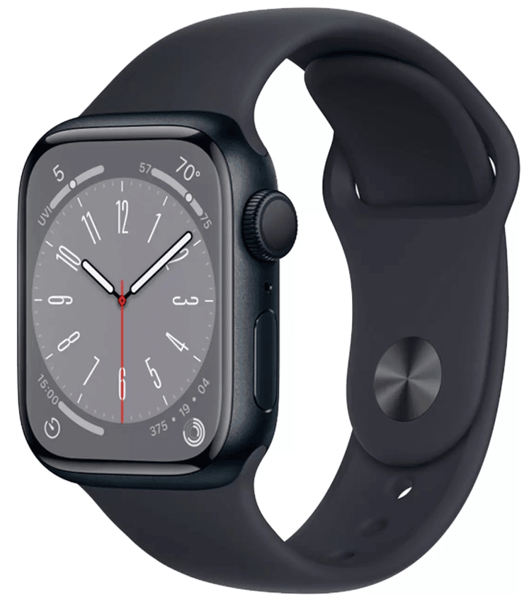 Apple Часы Apple Watch Series 8 GPS 41mm Midnight Aluminium Case with Midnight Sport Band S/M, A2770