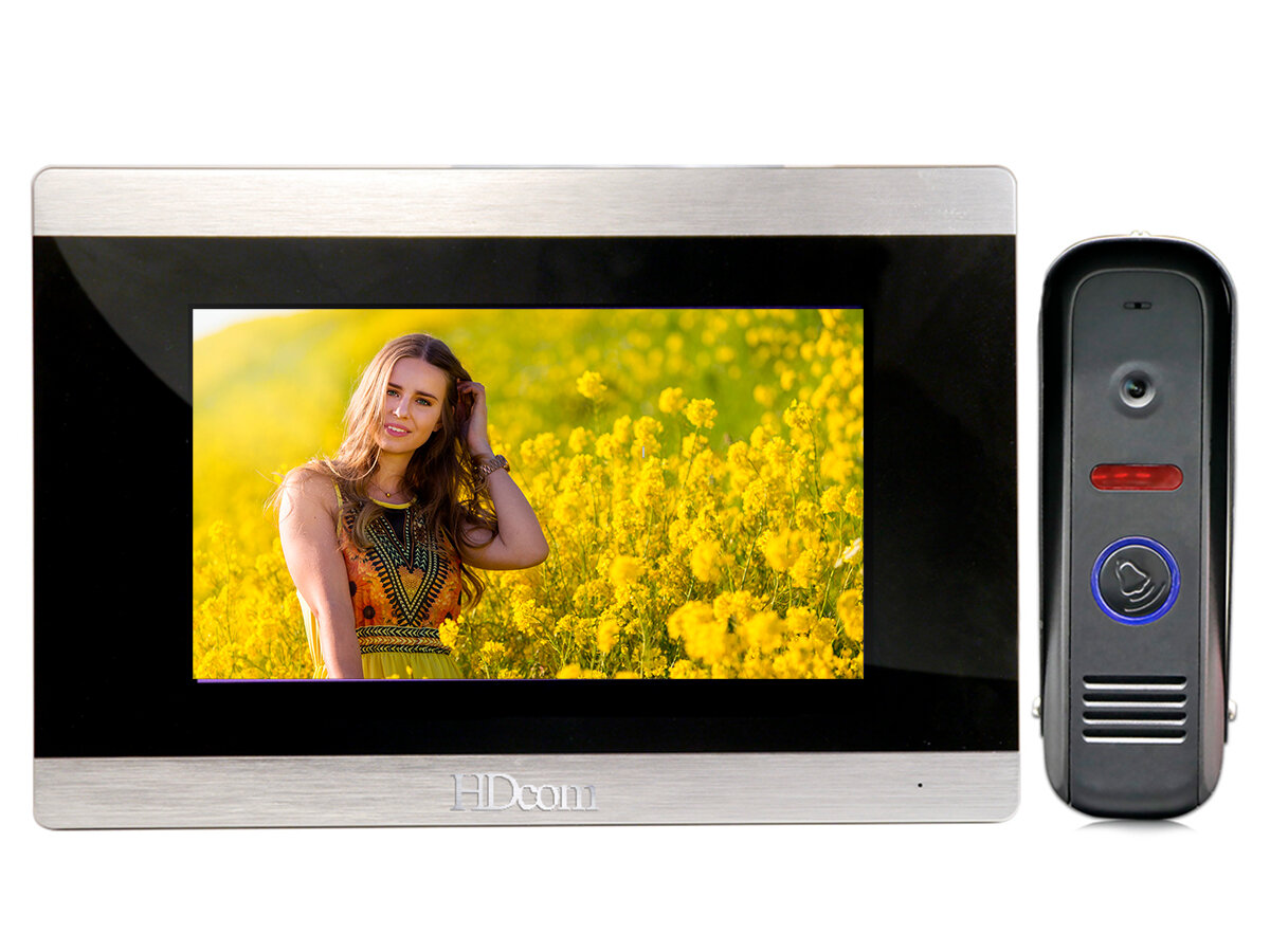 Домофон с диагональю 7 - HDcom S-710T с записью - видеодомофон с записью, видеодомофон в подъезд, видеодомофон для дома