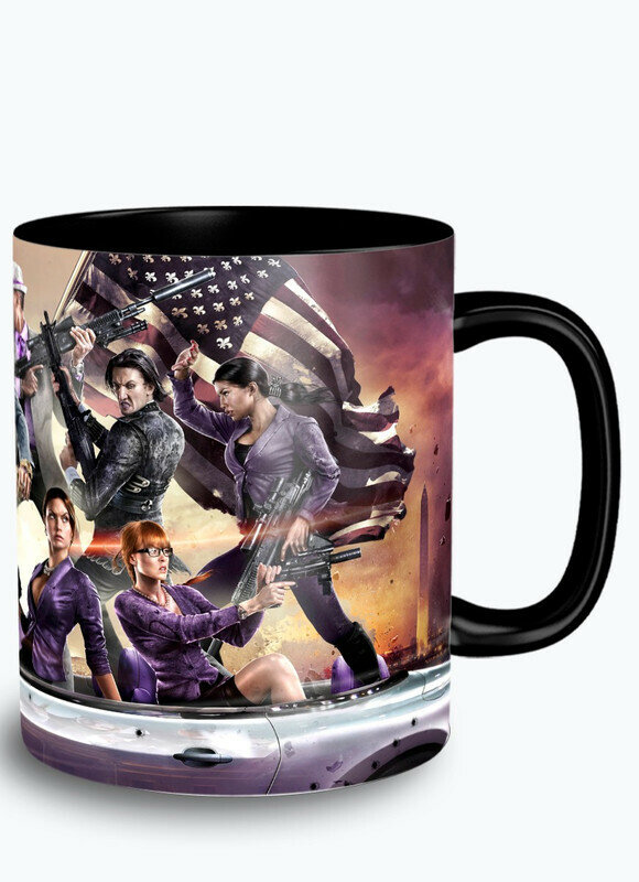 фото Кружка черная игры Saints Row IV (сейнтс роу 4) 12936