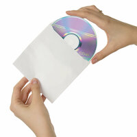 Конверты для CD/DVD (125×125 мм) с окном, бумажные, клей декстрин, комплект 25 шт., BRAUBERG, 123599. 123599