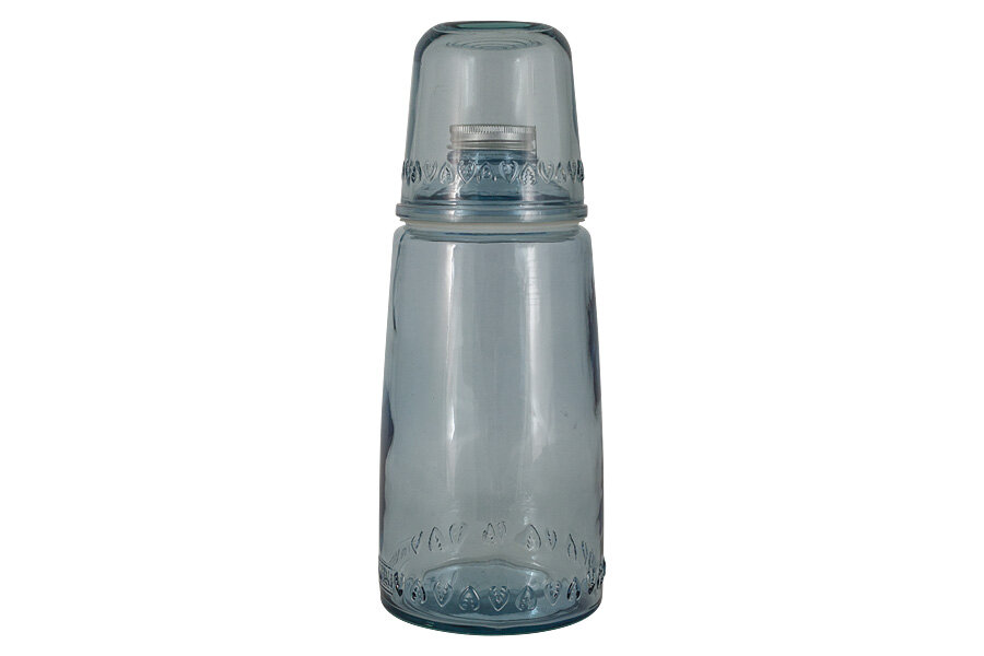 Бутылка для воды 1л со стаканом 022 л Natural Water голубые