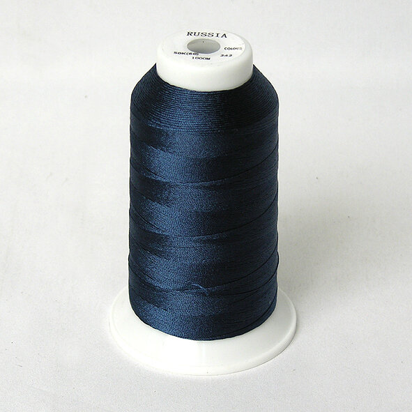 Нитки 60 капрон для швейной машинки (50к-1000м)(арт.242) цв. темно-синий