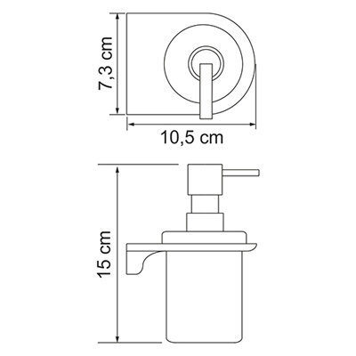 Дозатор для жидкого мыла Wasserkraft Kammel K-8300WHITE K-8399WHITE 9062329 - фотография № 3