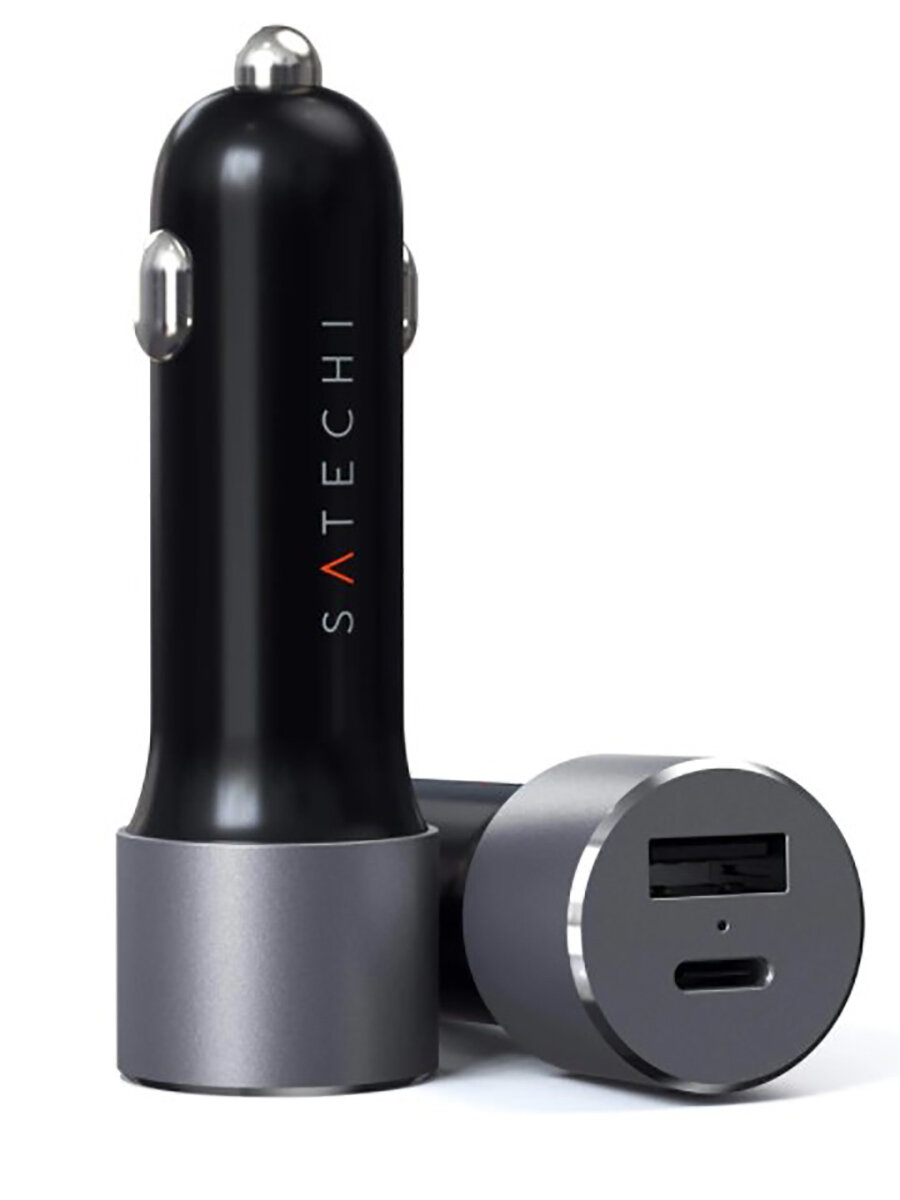 Автомобильное зарядное устройство Satechi 72W Type-C PD Car Charger, USB, USB Type-C (PD), Серый ST-TCPDCCM