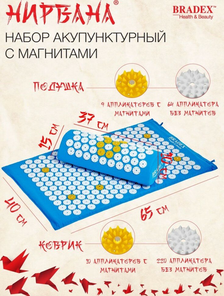 Набор акупунктурный Нирвана с магнитами, синий - фотография № 10