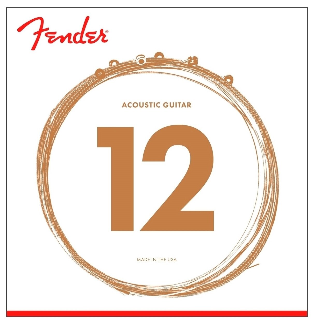 FENDER STRINGS NEW ACOUSTIC 60L PHOS BRONZE BALL 12-53, струны для акустической гитары, фосфорированная бронза