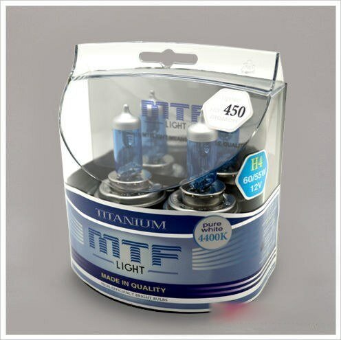 Лампа автомобильная mtf h4 12v 60/55w titanium (к-т)