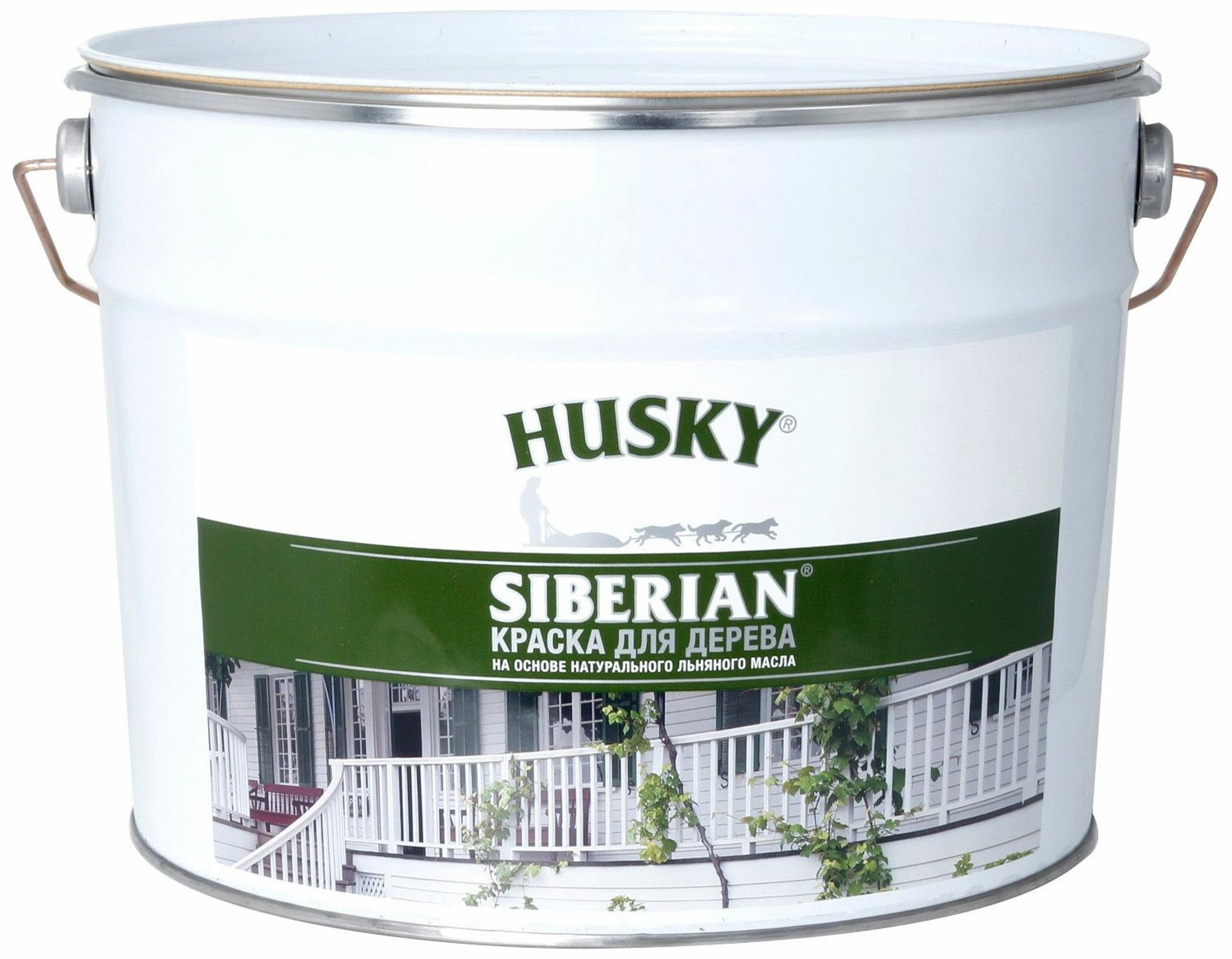 Краска для дерева HUSKY Siberian полуматовая база C 9 л