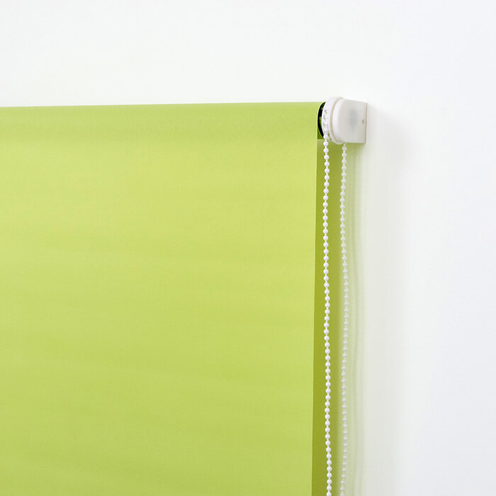 Штора рулонная, 60×180 см (с учётом креплений 3,5 см), цвет зелёный - фотография № 2