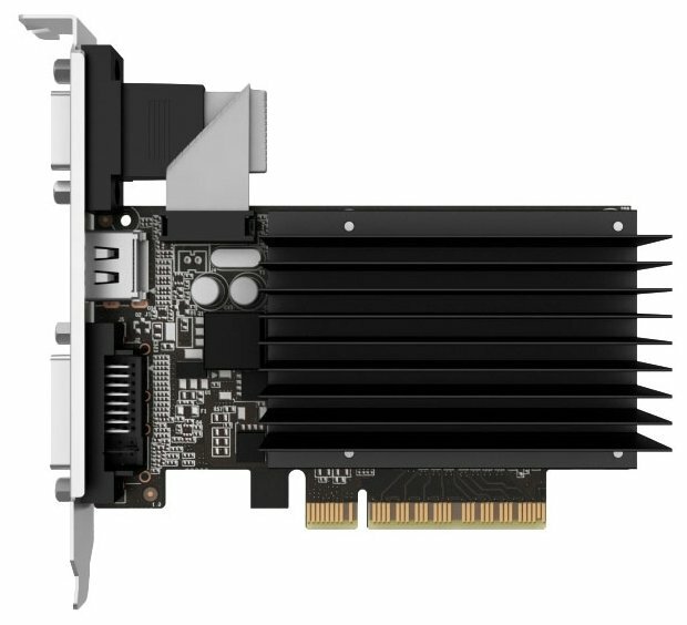  Palit GeForce GT 710 954Mhz PCI-E 2.0 2048Mb 1600Mhz 64 bit DVI HDMI HDCP Silent