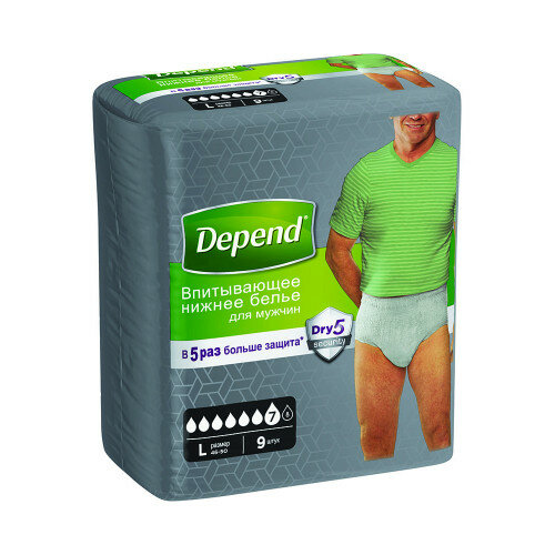 Depend /  -   ,  L/XL, 9 .