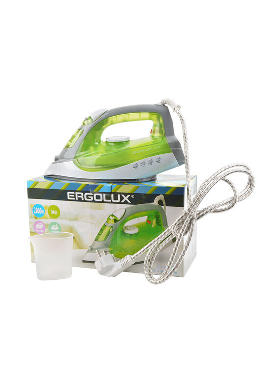 Ergolux Утюг электрический Ergolux ELX-SI02-C34 салатовый с белым и серым