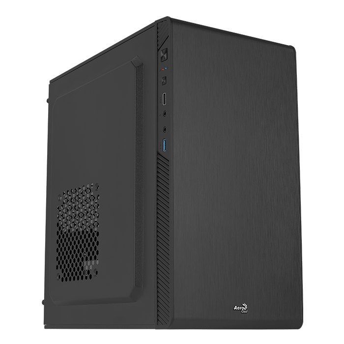 Корпус mATX AEROCOOL CS-106-S-BK-v1, Mini-Tower, без БП, черный [accs-pc13014.11] - фото №1