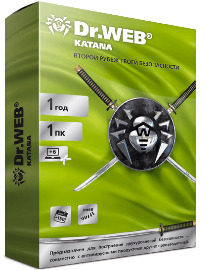 Drweb Право на использование программного обеспечения DrWeb Dr.Web Katana 12 мес. 4 ПК