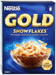 Nestle Готовый завтрак Nestle Gold Snow Flakes хлопья, коробка 300г, 16шт