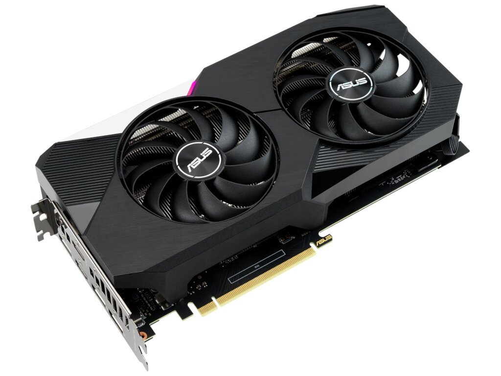 Видеокарта ASUS GeForce RTX 3060 Ti 1740Mhz PCI-E 4.0 8192Mb 14000Mhz 256 bit 3xDP 2xHDMI DUAL-RTX3060TI-O8G-V2