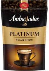 Ambassador Кофе растворимый Ambassador Platinum, пакет 150гр, 1 шт (2 штуки)