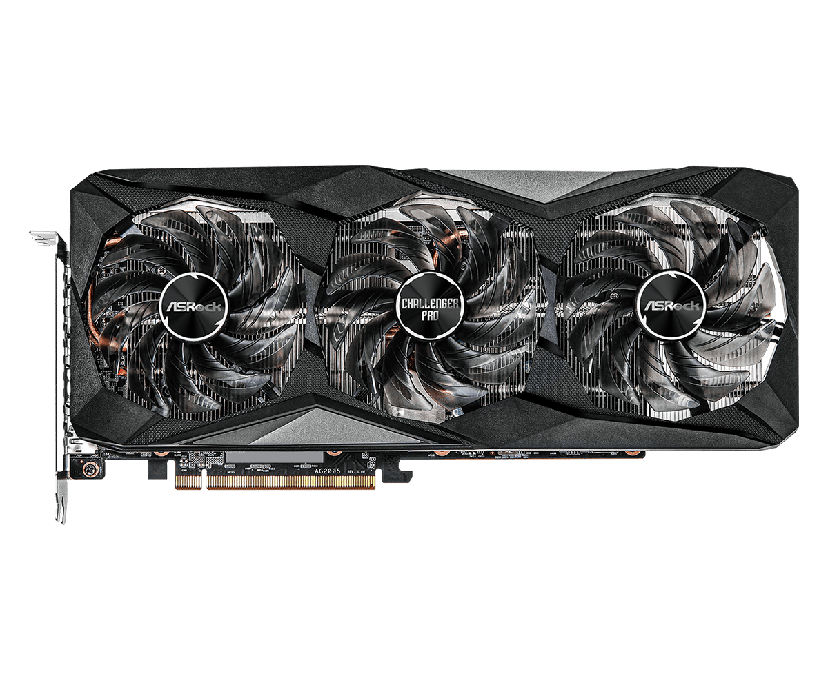 Видеокарта ASROCK Radeon RX 6750 XT Challenger Pro 12G OC, 3*DP, 1*HDMI, FAN 3; 90-GA3QZZ-00UANF