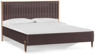 Двуспальная кровать Woodville Алберто Люкс 160x200 дуб золотой / bora 01