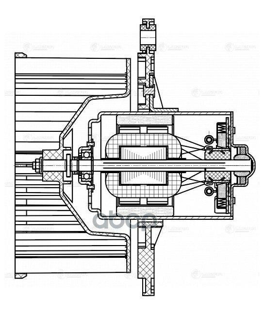 Электровентилятор отопителя для автомобилей Лада 2123 Chevrolet Niva (02-) (без провода) (линейка Стандарт) LFh 0112 LUZAR