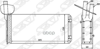 Радиатор Отопителя Салона Volkswagen Transporter T4 90- Sat арт. ST-VWT4-395-0