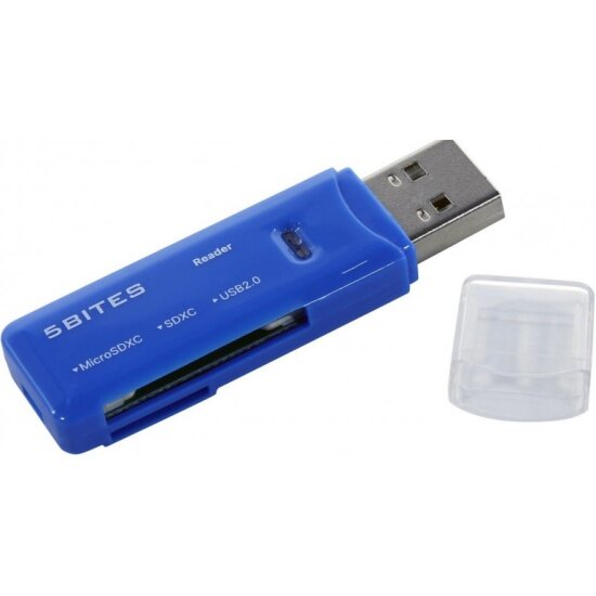 Карт-ридер 5bites USB 2.0 / SD / TF / USB Plug RE2-100BL