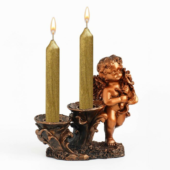 Подсвечник "Ангелочек", на две свечи, 11 х 5.5 х 12 см - фотография № 2