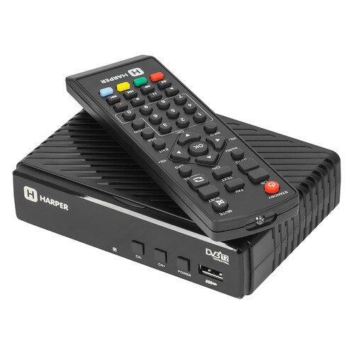Ресивер DVB-T2 Harper HDT2-1513, черный