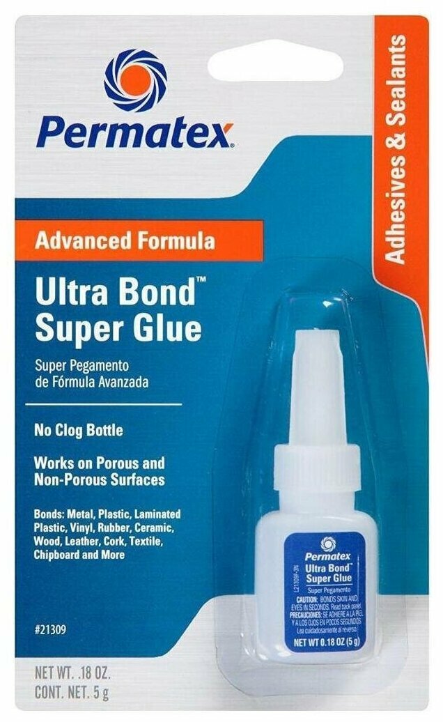 Клей-супер универсальный "ULTRA BOND" (гель) 5гр PERMATEX