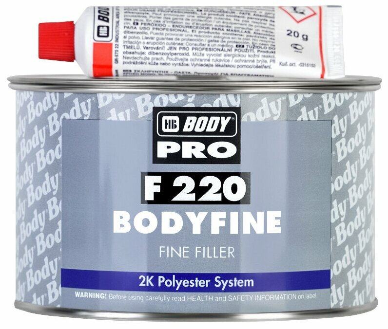 Комплект (шпатлевка, отвердитель) HB BODY PRO F220 Bodyfine 1 кг