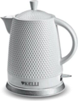 Чайник электрический KELLI KL-1338, керамика, 1.7 л, 2400 Вт, белый Kelli 5928514