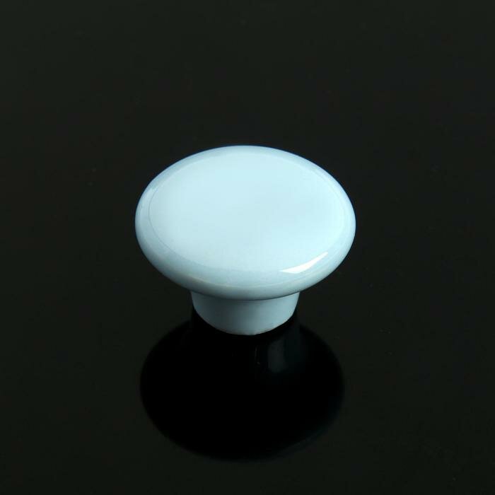 Тундра Ручка-кнопка BOWL Ceramics 002, керамическая, голубая - фотография № 4