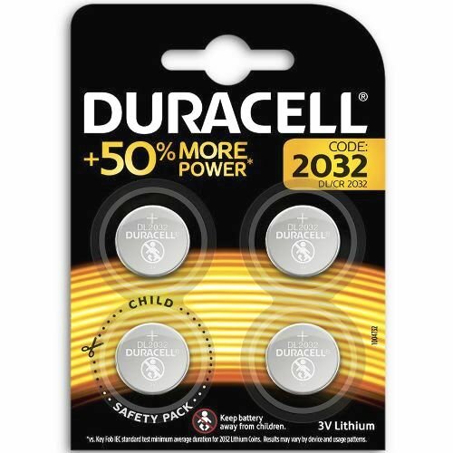 Батарейка CR2032 3В литиевая Duracell упаковка 4 шт.