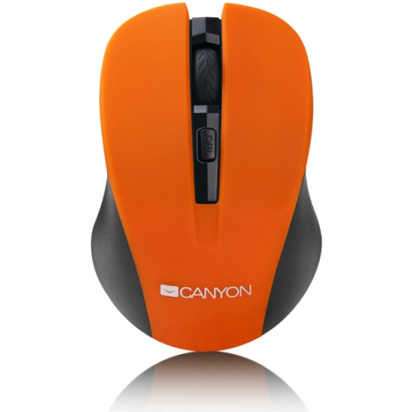 Мышь CANYON CNE-CMSW1O Orange USB (wireless mouse with 3 buttons, DPI changeable 800/1000/1200)