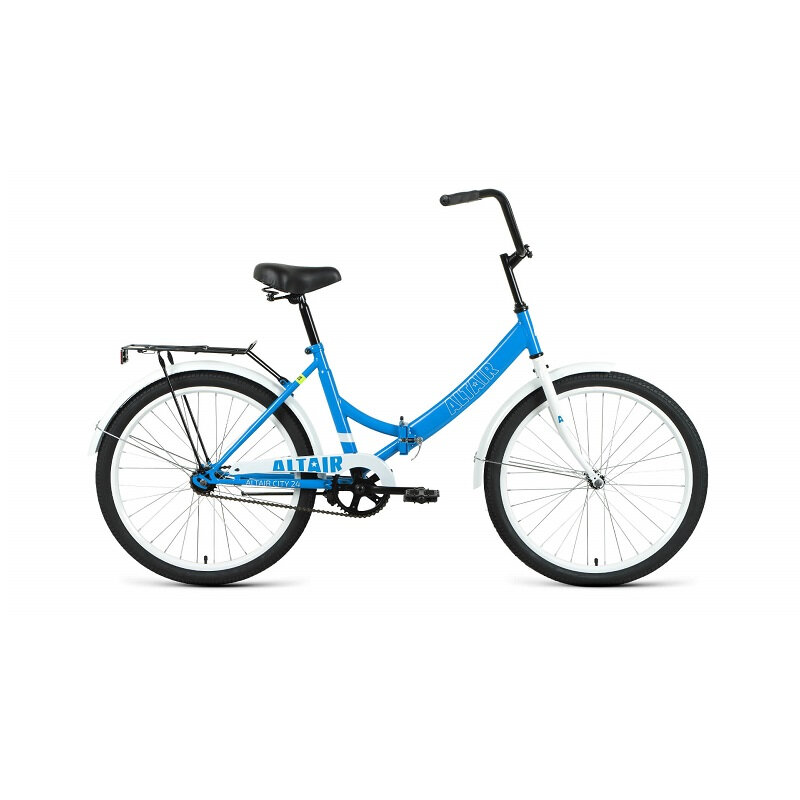 Велосипед Altair City 24'' голубой/белый, дорожный складной