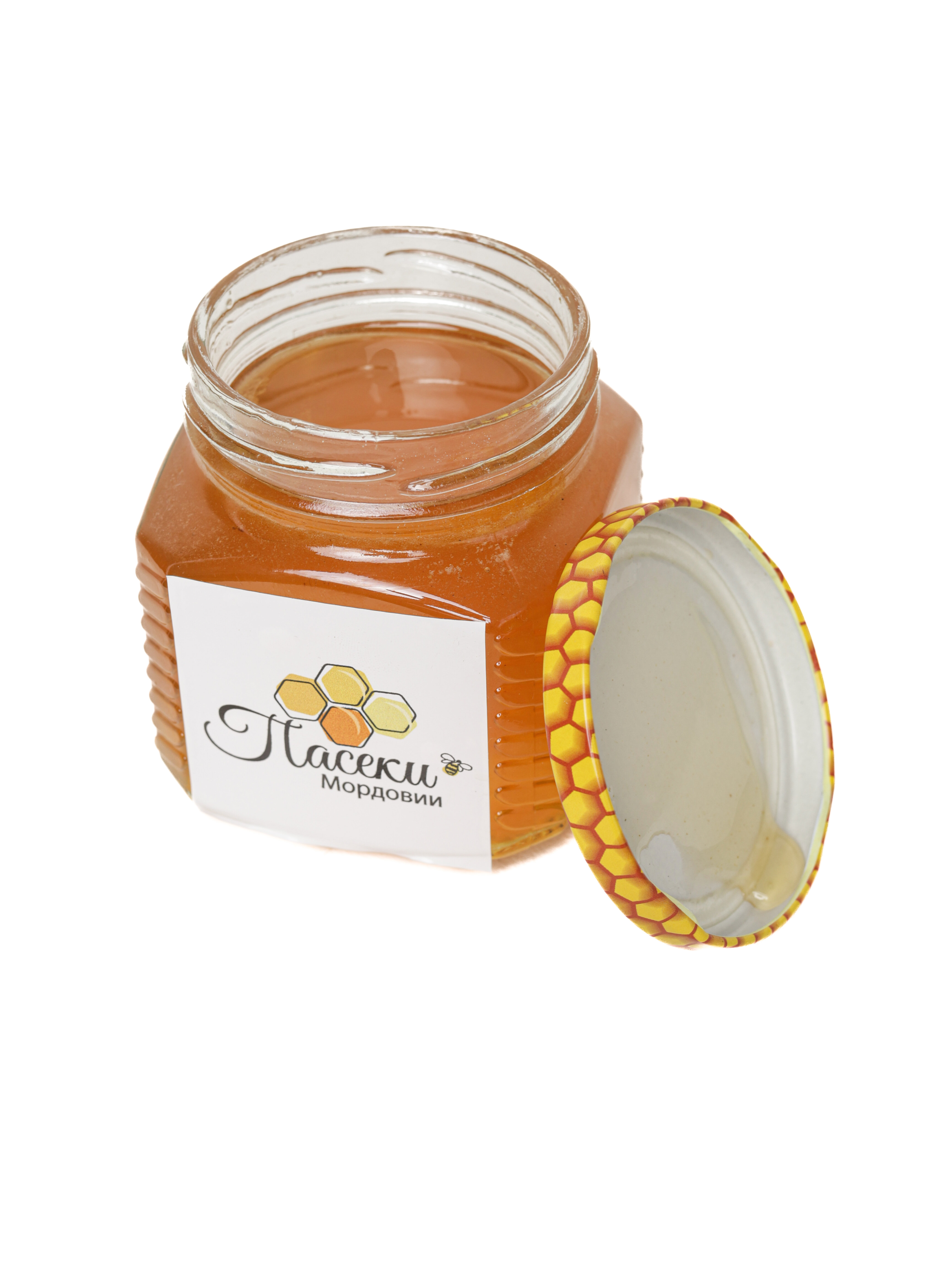 Мёд натуральный цветочный, "Пасеки Мордовии", 350 г - фотография № 1
