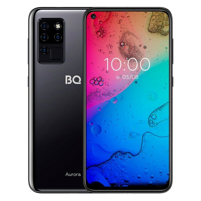 Смартфон BQ 6430L Aurora NFC, 6.4", IPS, 2 sim, 4Гб, 64Гб, 16 Мп, microSD, 4000мАч, черный