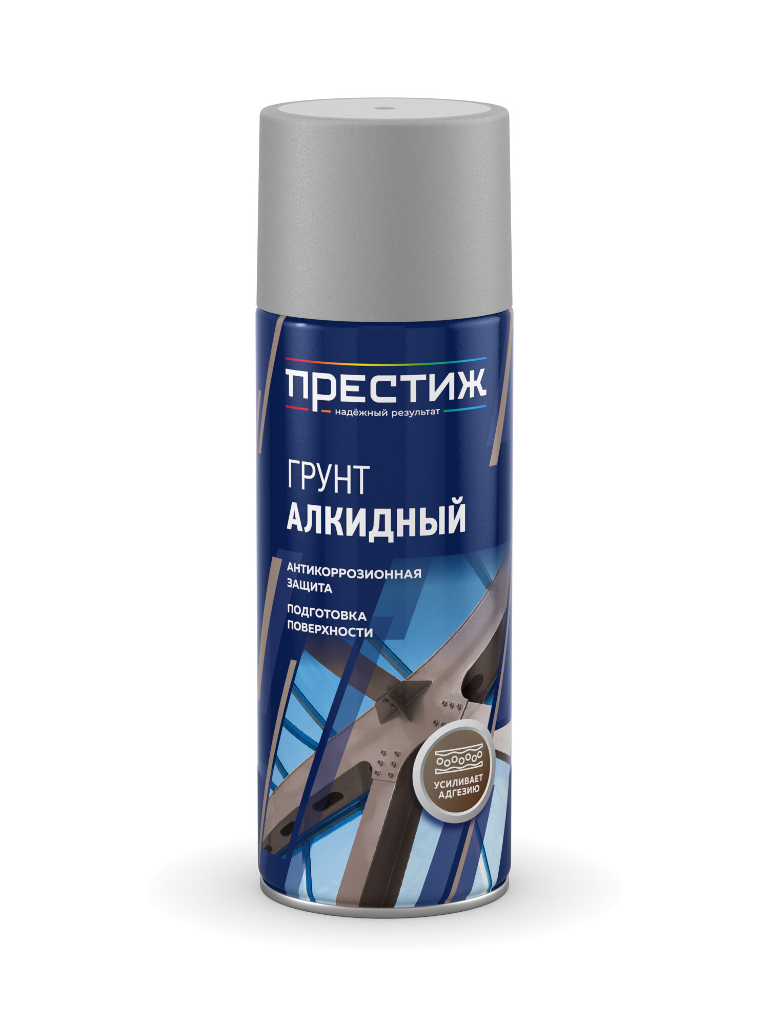 фото Грунт алкидный аэрозольный Престиж, матовый, 425 мл, серый