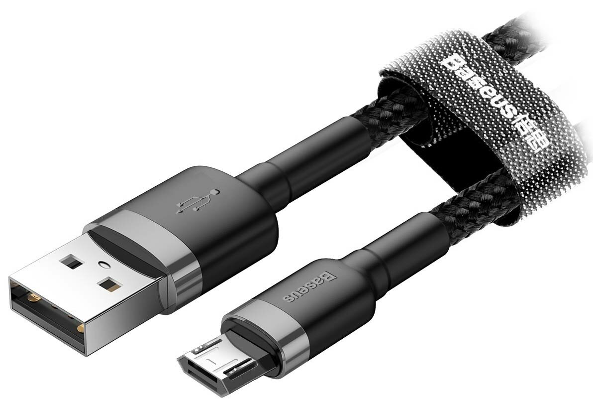 Кабель передачи данных Baseus Cafule Cable USB For Micro 1.5A 2m gray + black