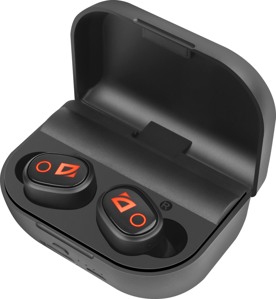 Беспроводная гарнитура Defender Twins 639 черный,TWS, PB, Bluetooth