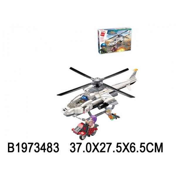 ENLIGHTEN BRICK Конструктор пласт. вертолет с фигурками и аксесс., 352дет. в кор. в кор.12шт