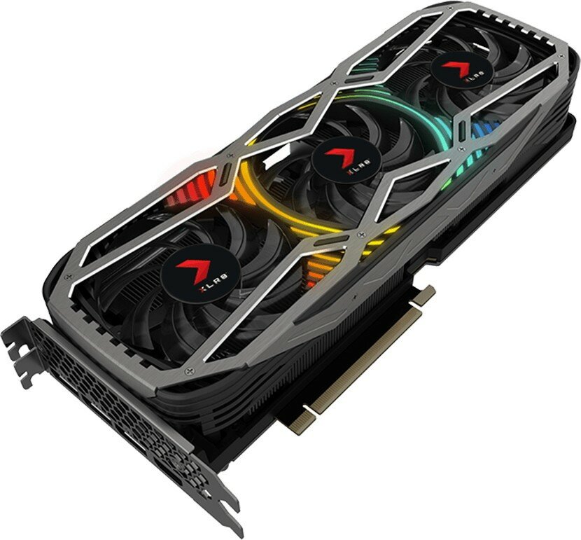 Видеокарта 10 Гб PNY GeForce RTX 3080 XLR8 Gaming REVEL EPIC-X RGB Triple Fan LHR (VCG308010LTFXPPB)