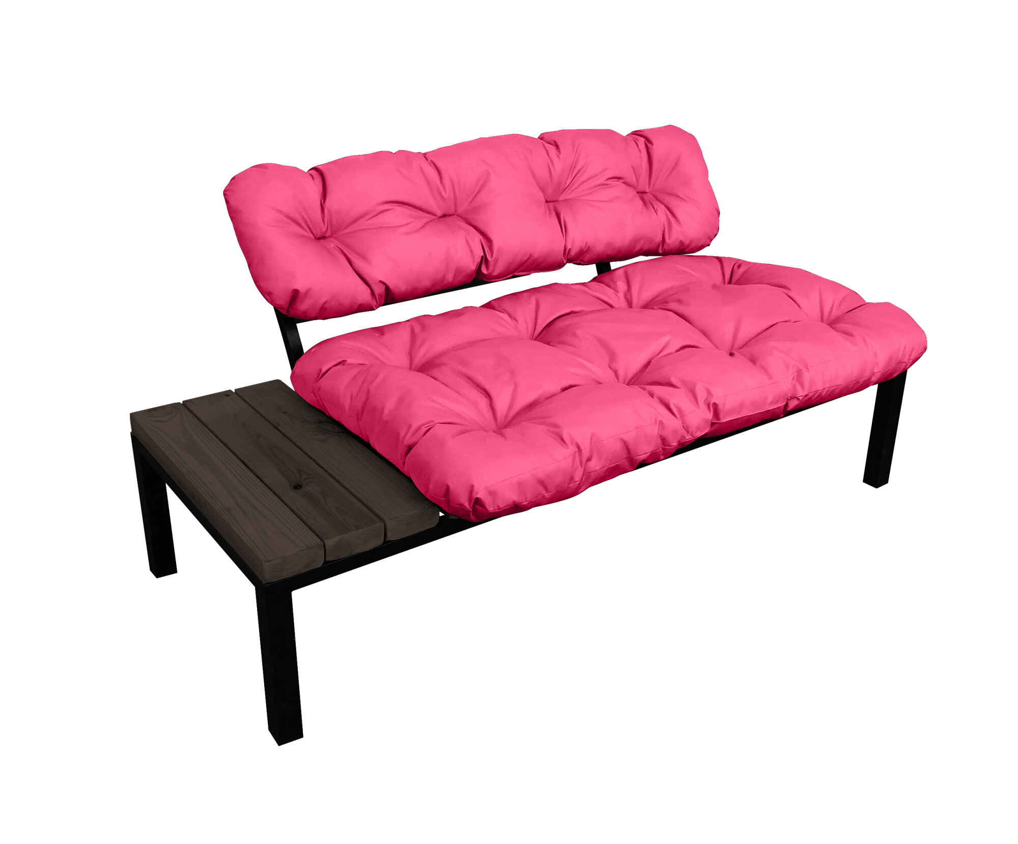 Садовый диван "Дачный" со столиком серая подушка M-Group - фотография № 3