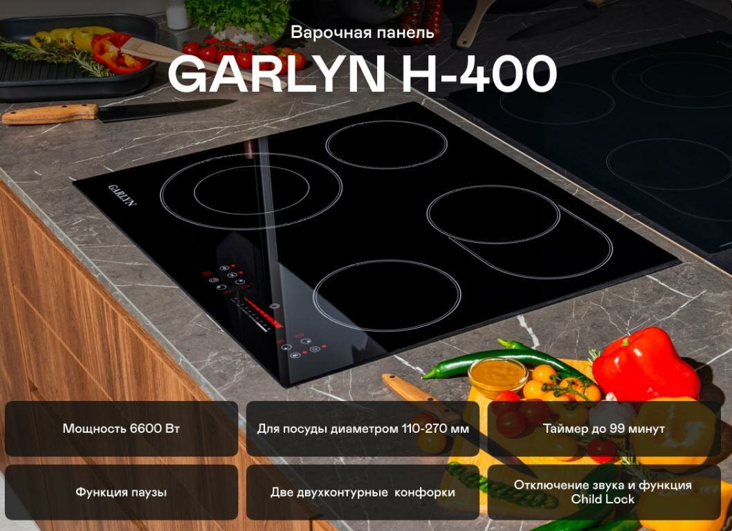 Электрическая варочная панель GARLYN H-400