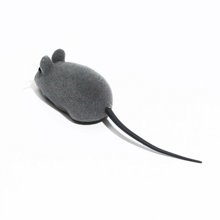 Мышь бархатная, 6 см, серая (комплект из 20 шт) - фотография № 3
