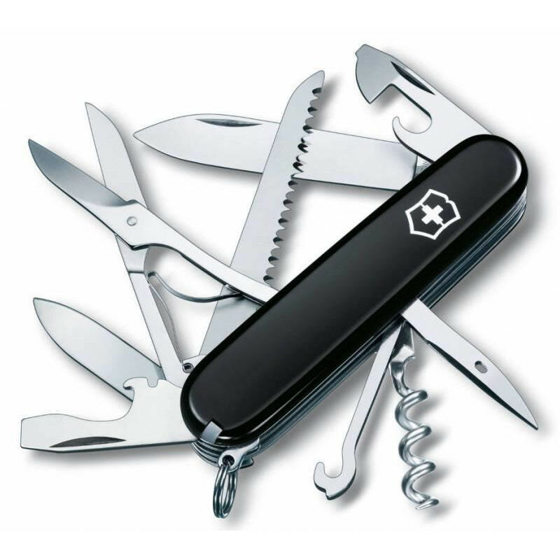 Victorinox швейцарский перочинный нож Huntsman 91мм 15 функций черный (1.3713.3)