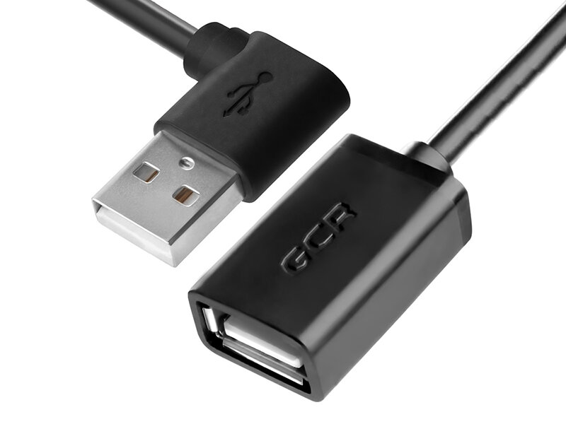 Аксессуар GCR USB 2.0 AM - AF 1.0m Black GCR-AUEC6M-1.0m