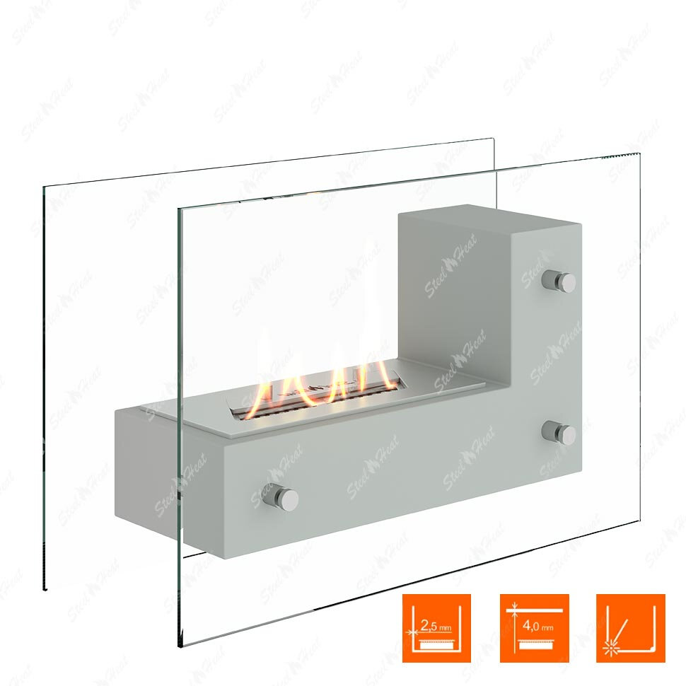 фото Биокамин напольный SteelHeat TETRISE 500 NPT500/WHITE Белый