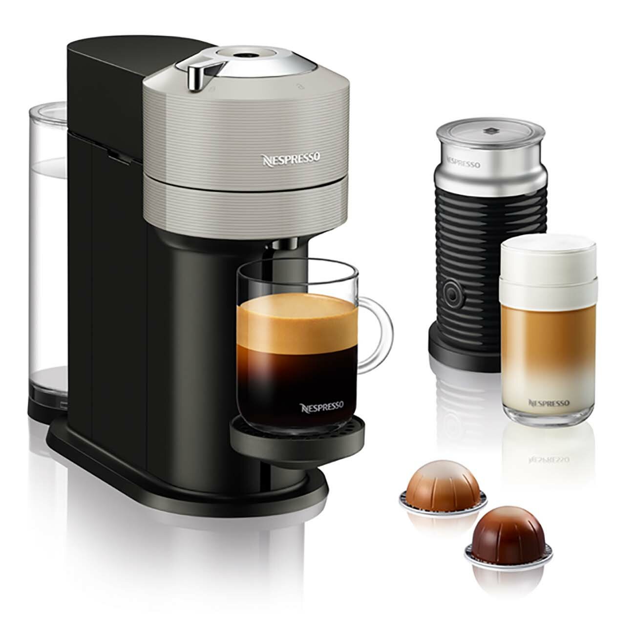 Кофемашина капсульного типа Nespresso Vertuo Next GCV1 Light Grey - фотография № 3