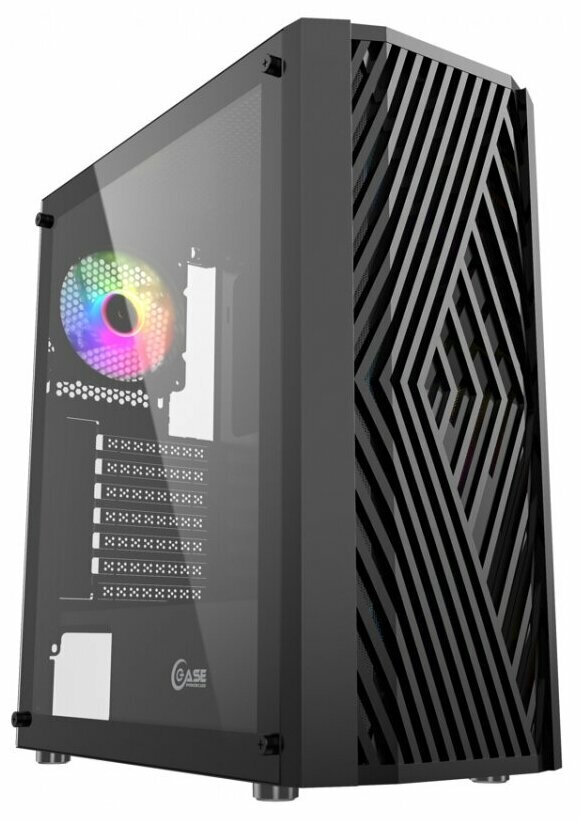 Корпус Powercase Mistral P4b, Tempered Glass, 4x 120mm 5-color fan, чёрный, ATX (cmipb-l4) .